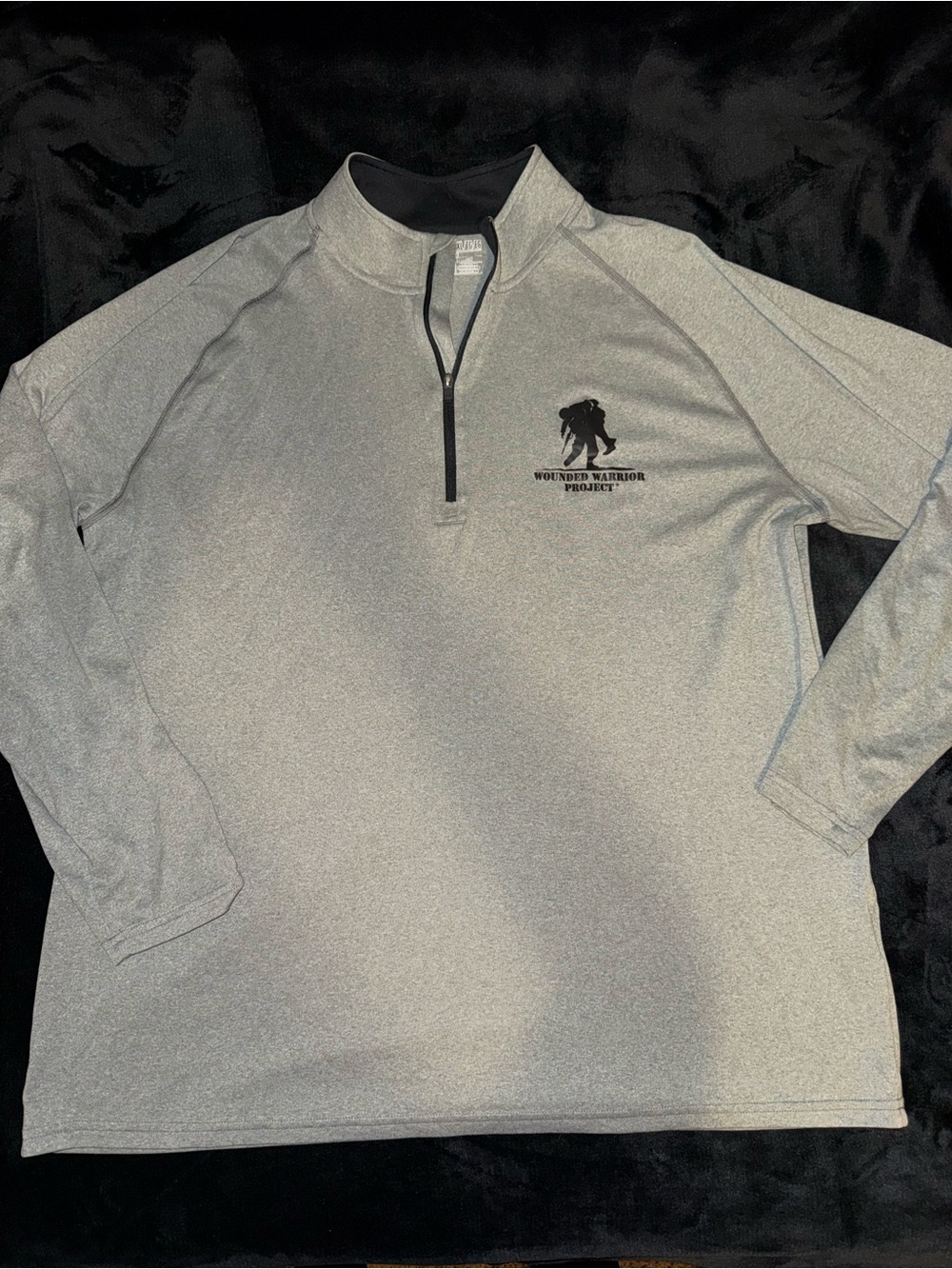 Under Armour Light Gray 1/4 Zip Wounded Warrior Project Pullover